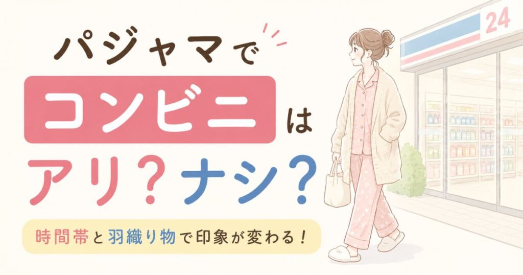 パジャマでコンビニに行くのは夜ならアリ！恥ずかしい境界線と寝巻きが売ってるか4社調査