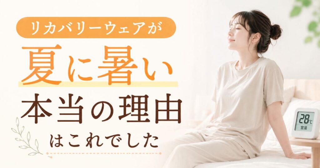 リカバリーウェアは夏暑い？原因は室温とモデル選びの2つ！涼しく眠る暑さ対策と暑がりの人の対処法