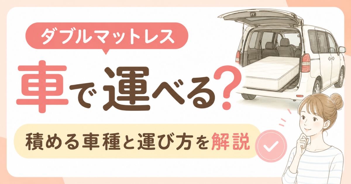 ダブルマットレスを車で運ぶ方法！軽自動車は無理？積める車種と梱包・業者費用