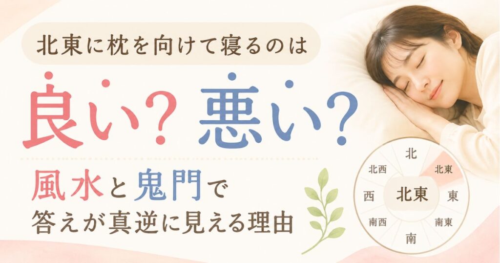 枕を北東に向けると良くない？風水と鬼門で答えが真逆になる理由と女性・恋愛への影響