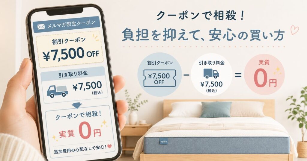 メルマガの割引クーポンを使って引き取り料金の負担を抑える買い方